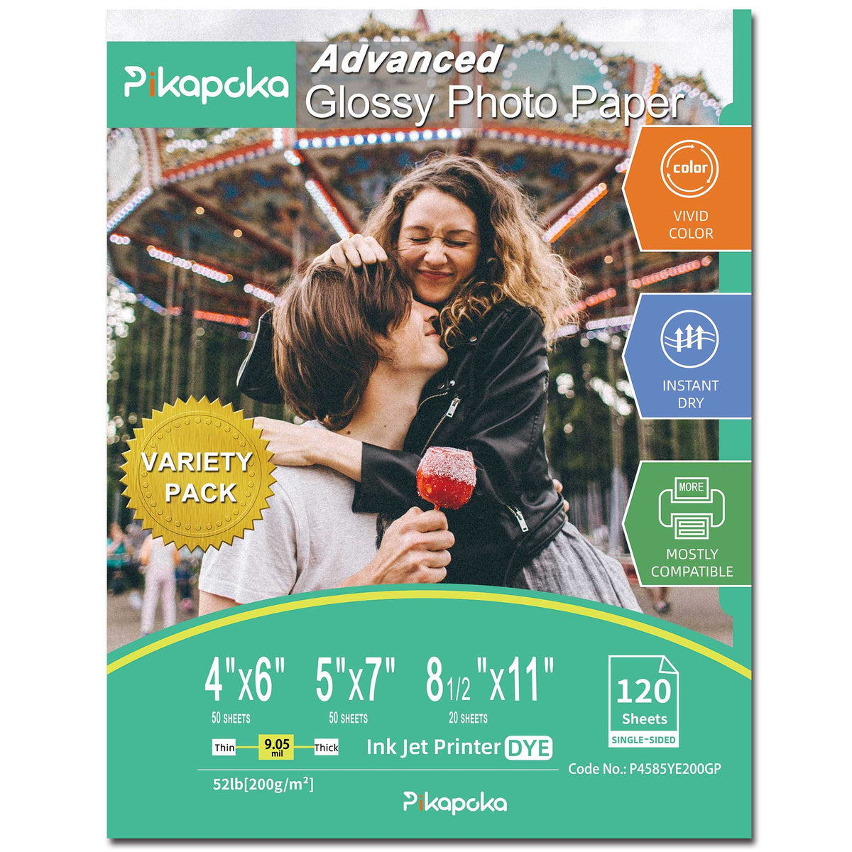 CA ONLY] Pikapoka 8.5 x 11 Glossy Photo Sticker Paper, 125 Pack, 6.1 –  pikapoka