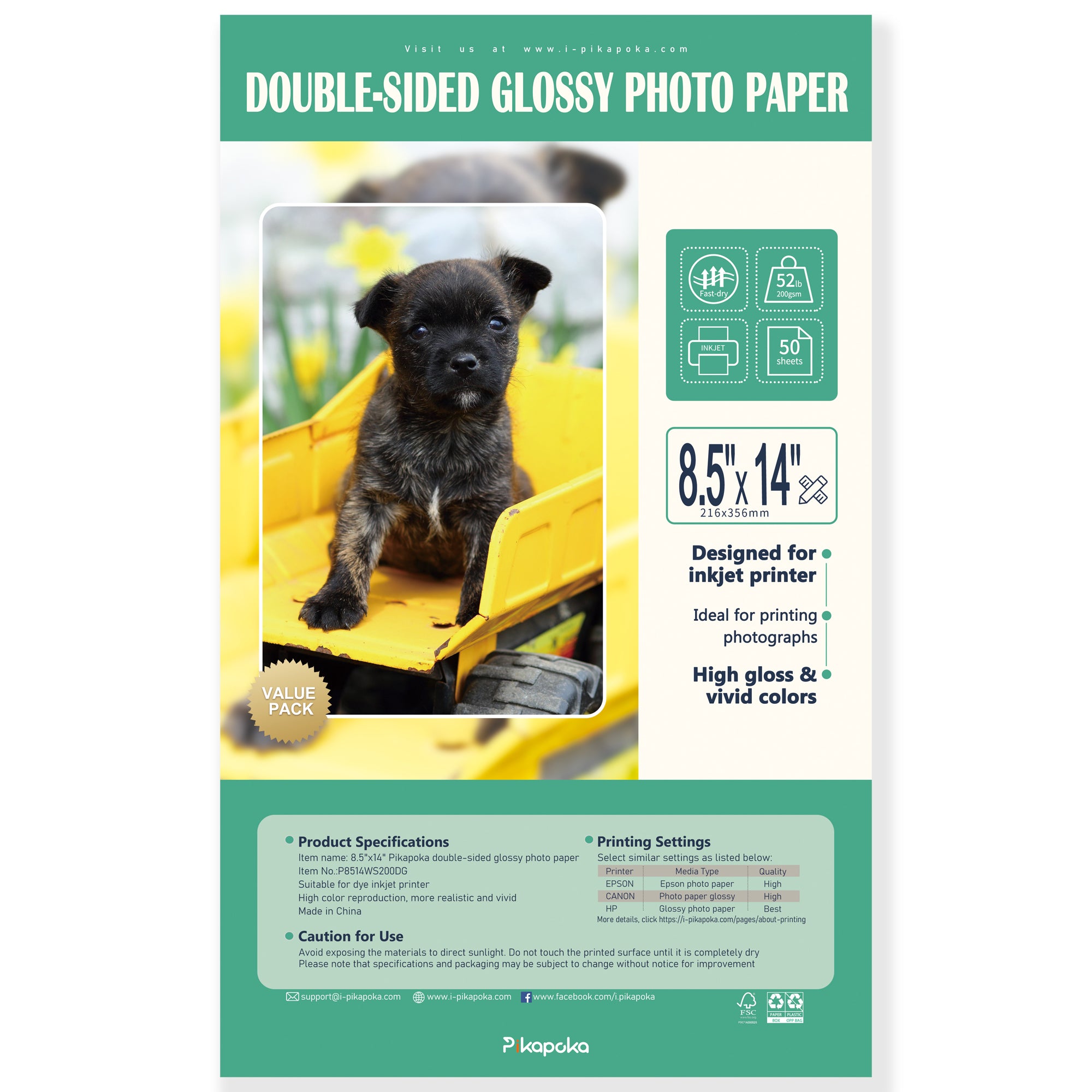 Double-Sided Glossy Cardstock